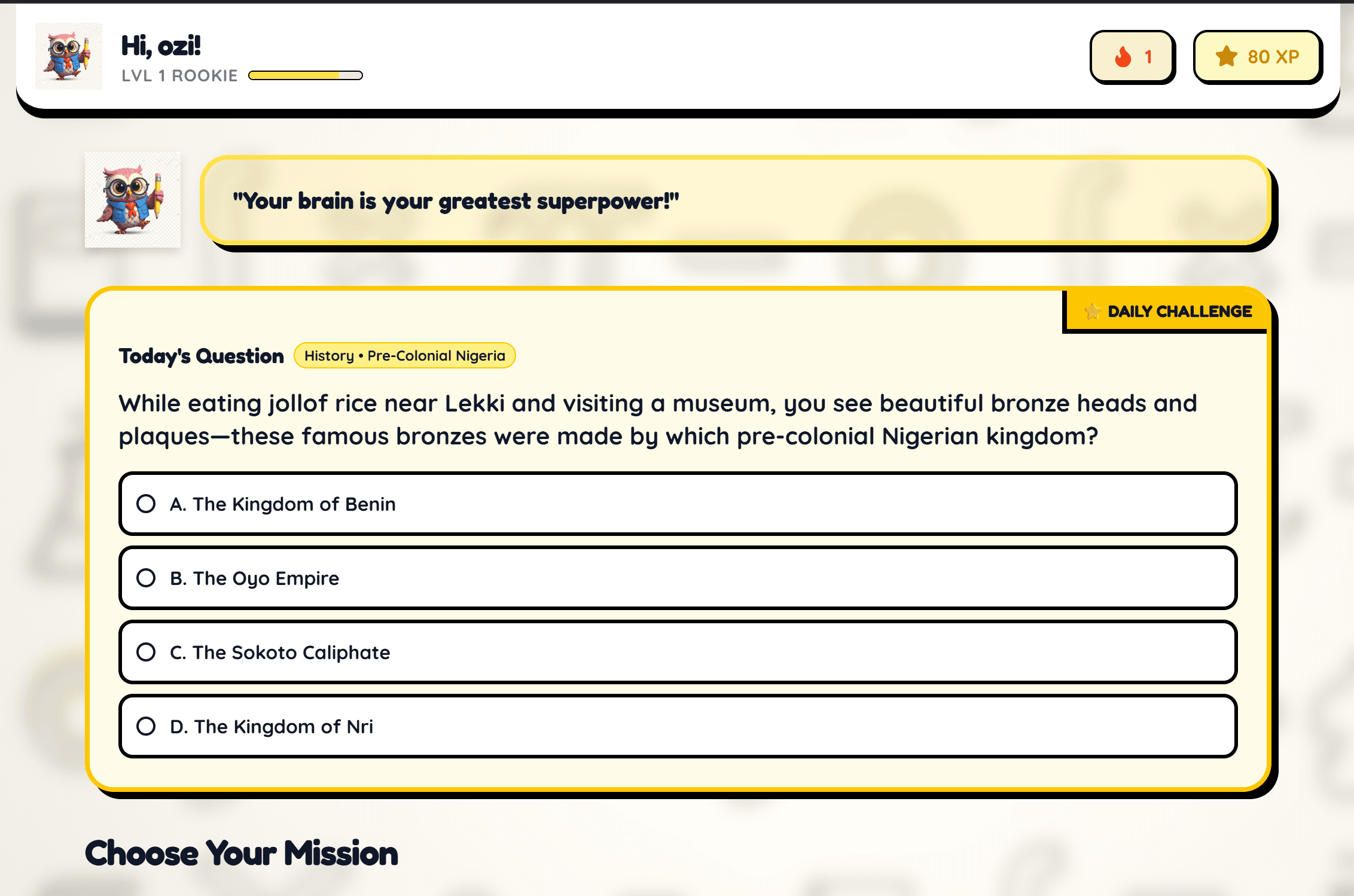 Study app screenshot
